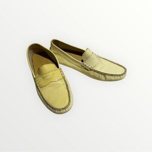 Cole Haan Yellow Patent Driving Loafers Nike Air Sole